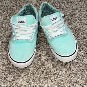 Low Top Turquoise Vans.